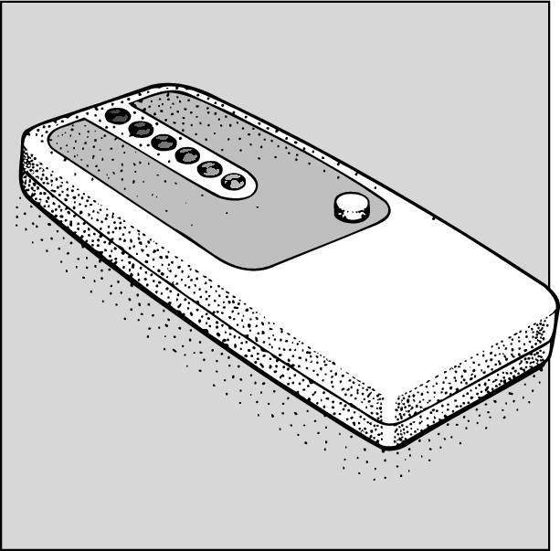 Figure 2-7: Use a stud finder to avoid hanging heavy items over hollow wallboard.